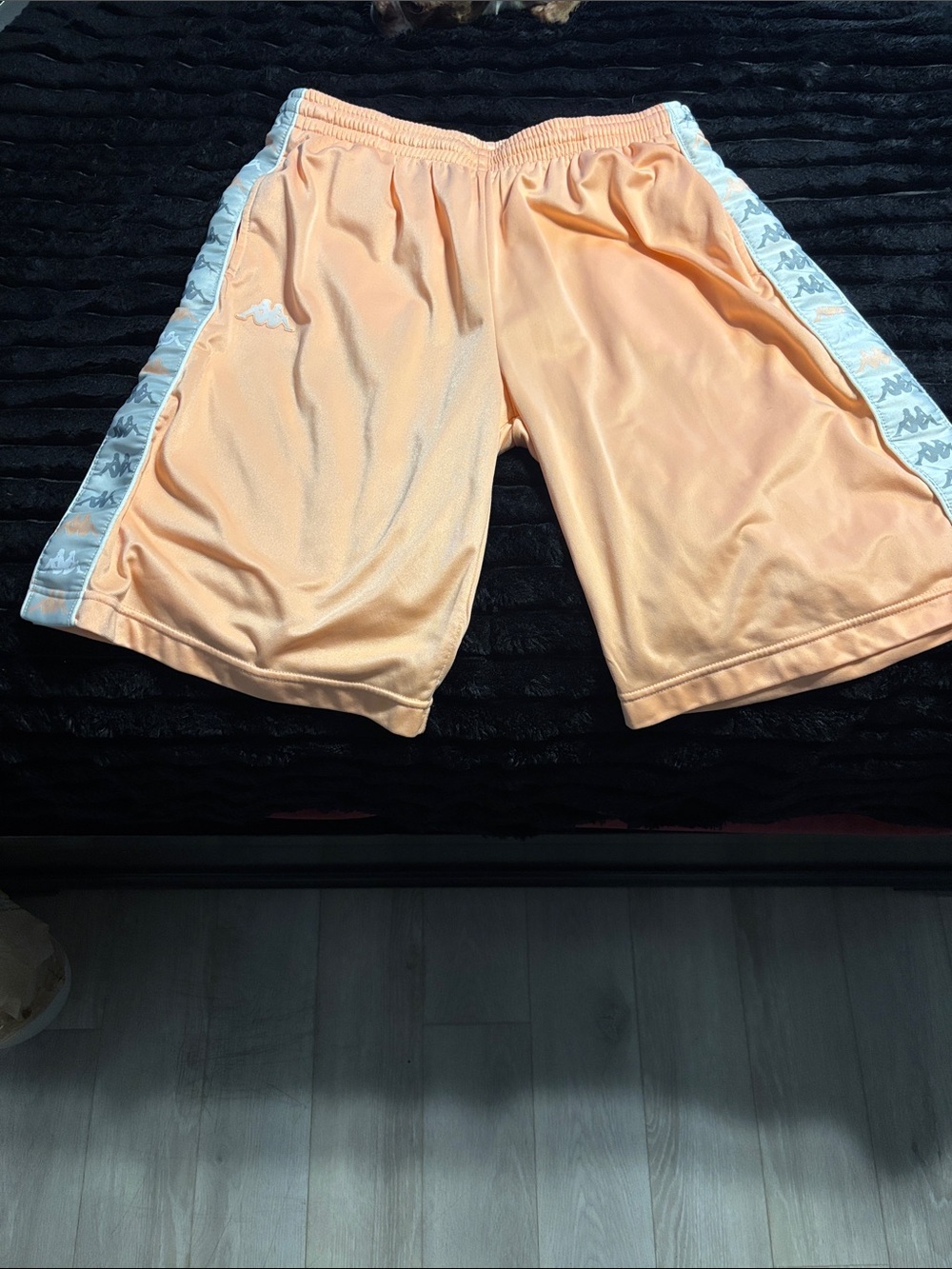 Kappa Peach Shorts with White Logo Tape